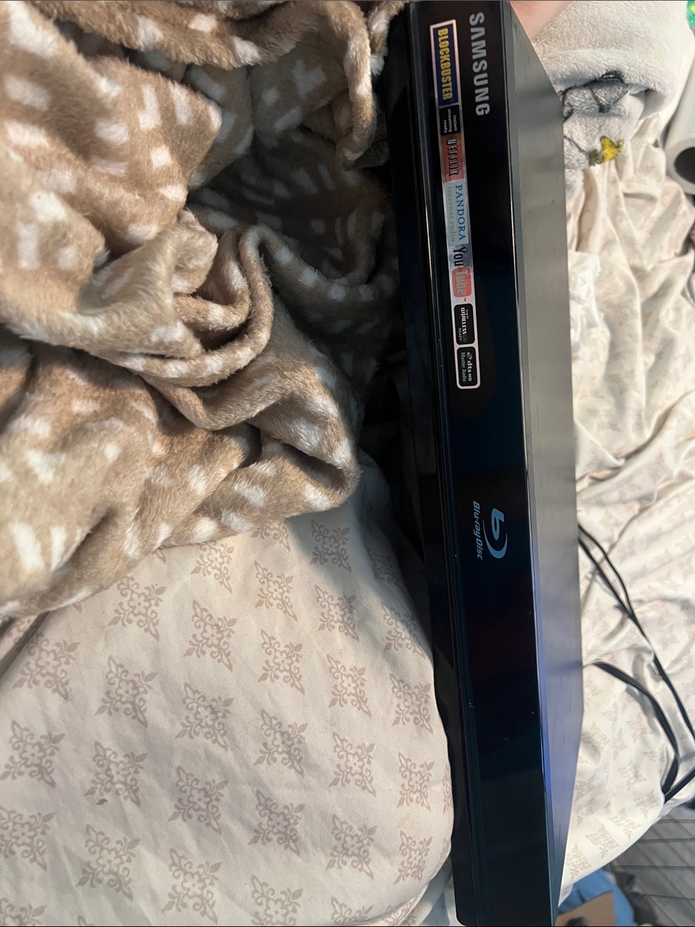 Samsung Blu-ray Player in Black with Blue Accents